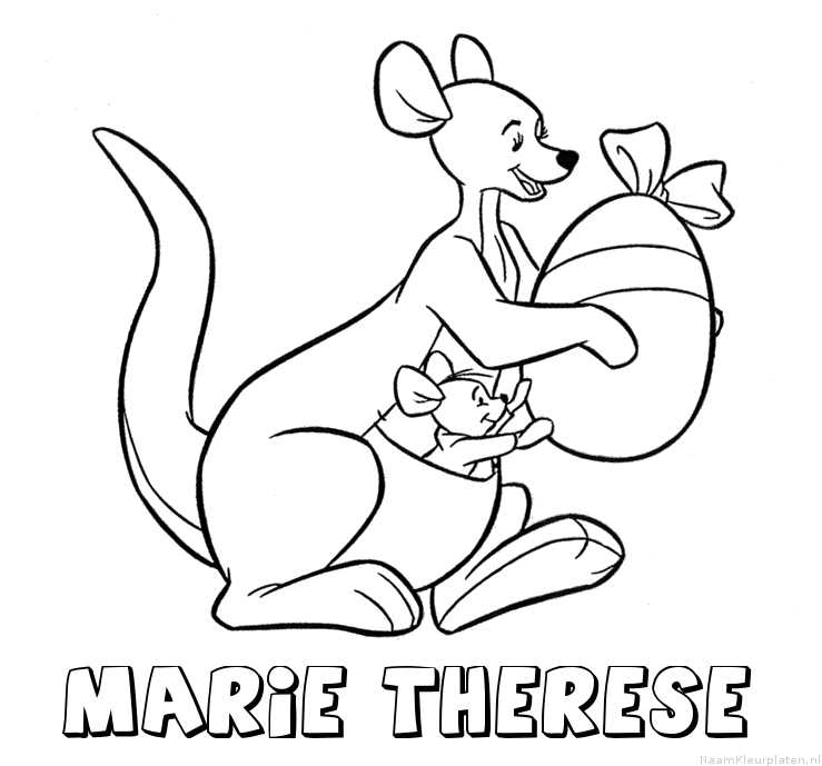 Marie therese kangoeroe kleurplaat